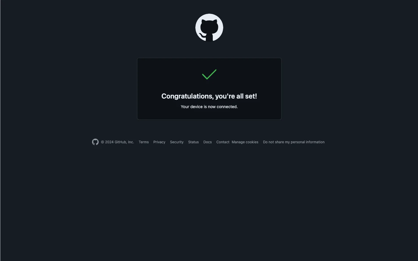 GitHub Confirmation
