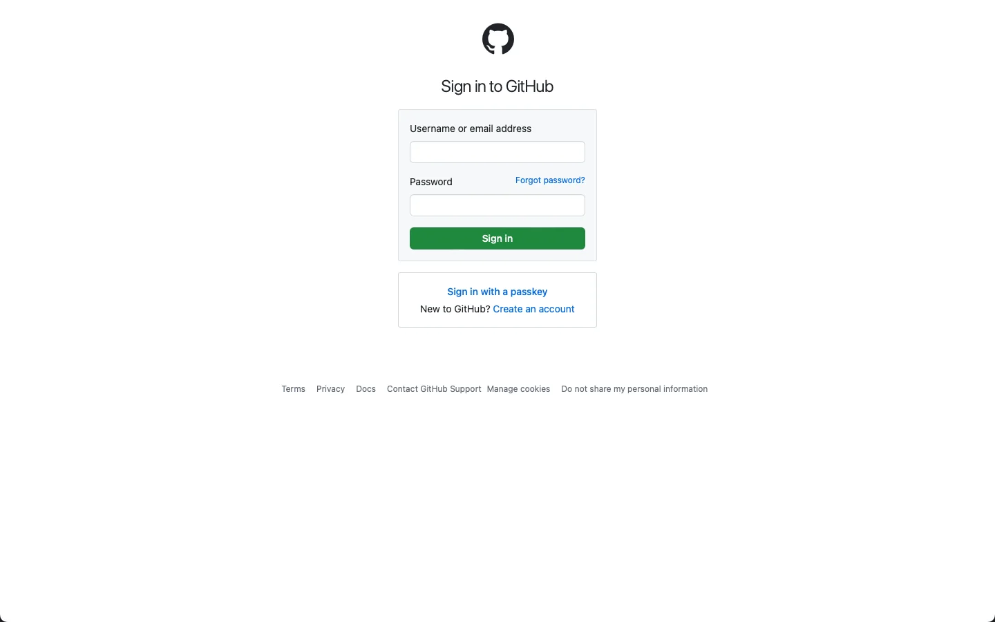 GitHub Sign In